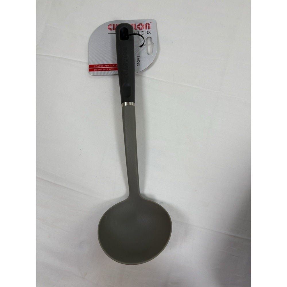 Circulon Solutions Ladle Gray Soft Grip Kitchen Utensil Dishwasher Safe 13"